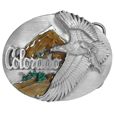 Colorado State Enameled Belt Buckle